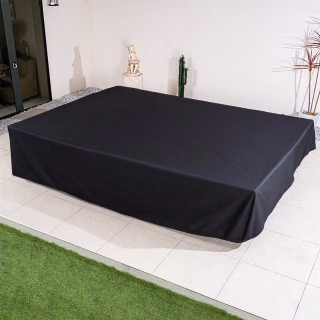 Abrihome Black Polyester Garden Protective Cover L227 x W188 x H91 cm