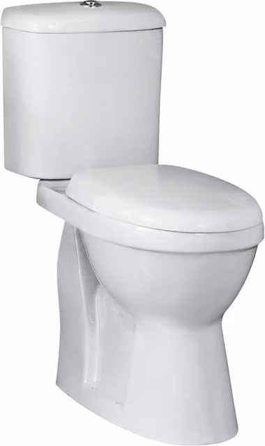 DocM Balterley Close-Coupled Comfort Height Toilet Pan, Cistern and Soft Close Seat, White