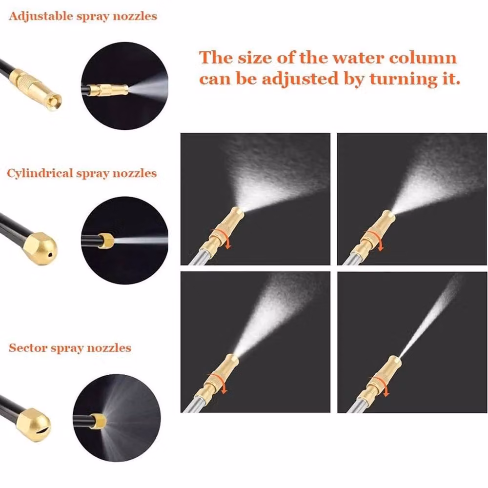 NESTLUNE High Pressure Jet Nozzle Power Washer Spray in Black, H 100 cm x W 15 cm – 3