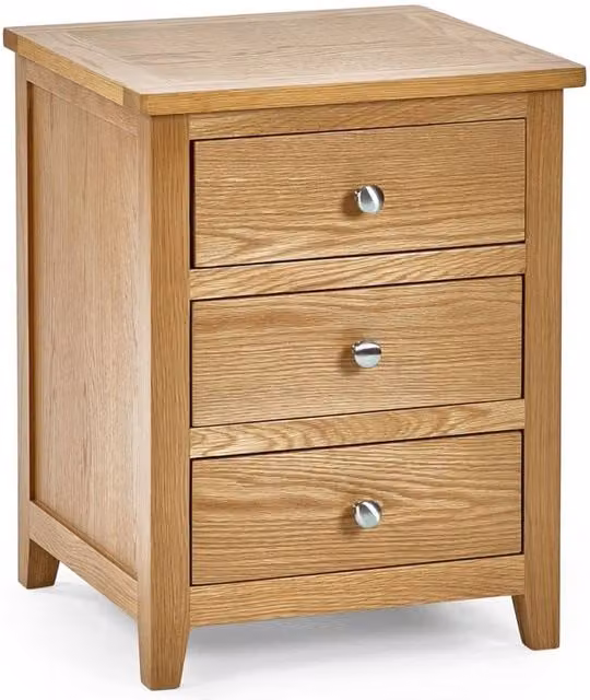 Cheshire Brixton 3 Drawer Bedside Unit in Brown