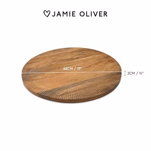 Jamie Oliver Big Love All-Rounder Serving Board, Brown Mango Wood, W/D/H: 48 x 48 x 2 cm – 5