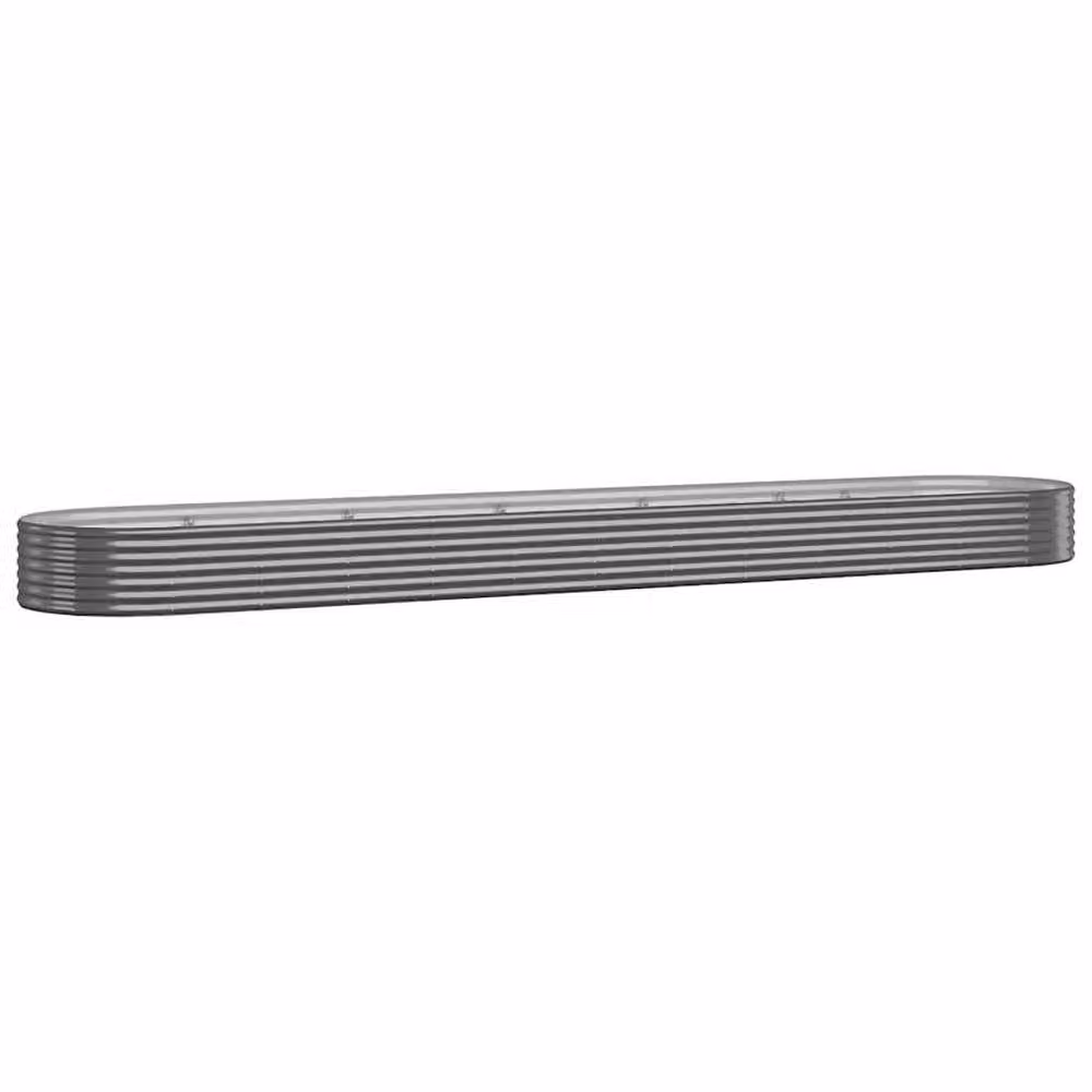 Berkfield Home Powder-coated Steel Raised Bed in Anthracite, W: 507 cm, D: 100 cm, H: 36 cm – 3
