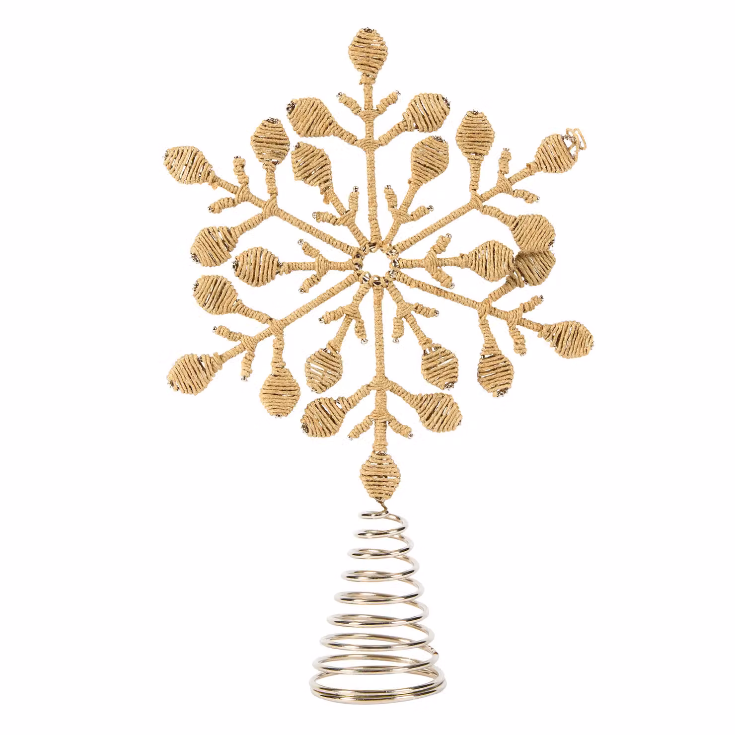 Dibor Brown Jute Snowflake Christmas Tree Topper – 2