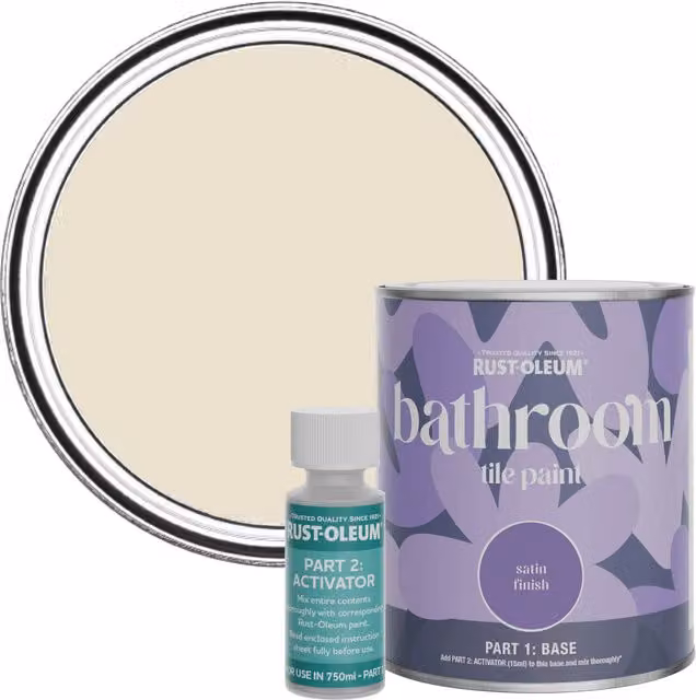 Rust-Oleum Bathroom Tile Paint in Satin Finish, Longsands Beige, 0.75 l