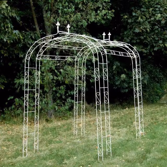 Ascalon Design Ltd FL-DE-LYS Arch Tunnel in Cream, W: 154 cm, H: 240 cm, L: 240 cm