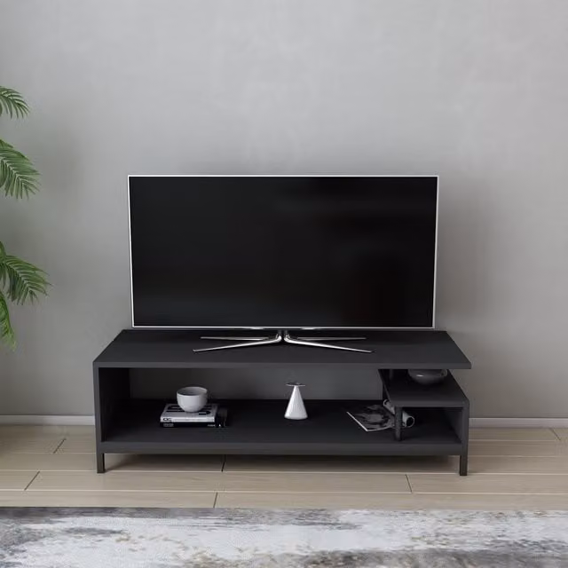 Decorotika Reilly Modern TV Unit in Anthracite and Black