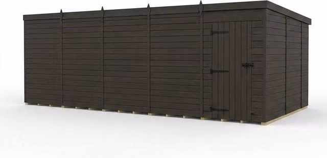 Buttercup Farm Grey Composite Pent Garden Shed with Single Door, W: 305 cm, D: 305 cm, H: 210 cm