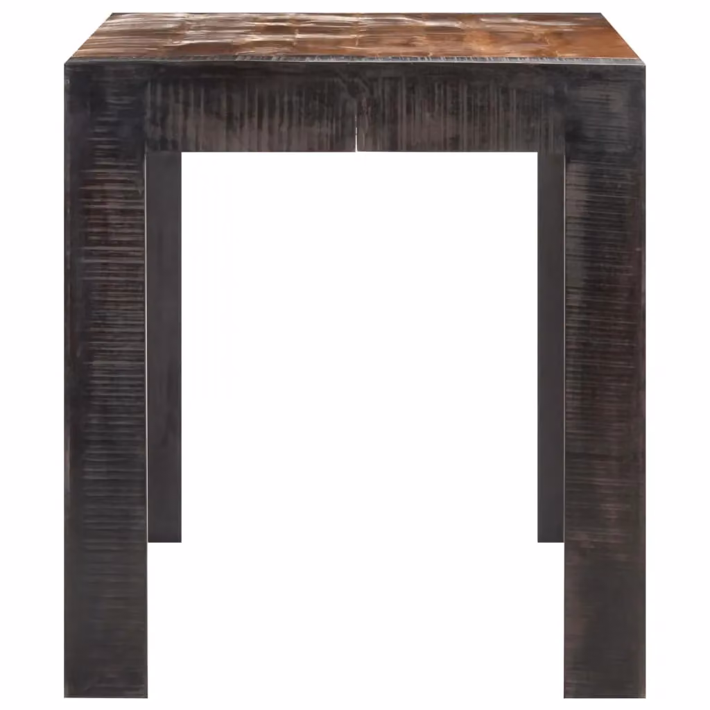 Berkfield Home Rectangular Dining Table in Brown Solid Rough Mango Wood, W/D/H: 140 x 70 x 76 cm – 3
