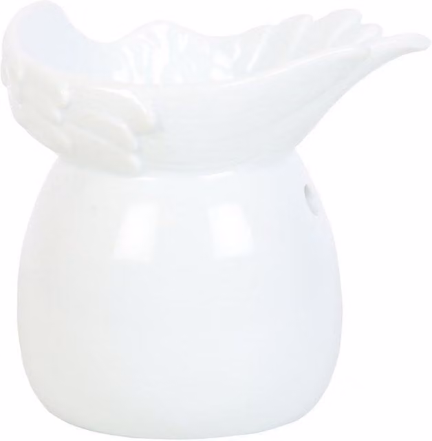 Something Different Angel Wings Ceramic Oil Burner in White