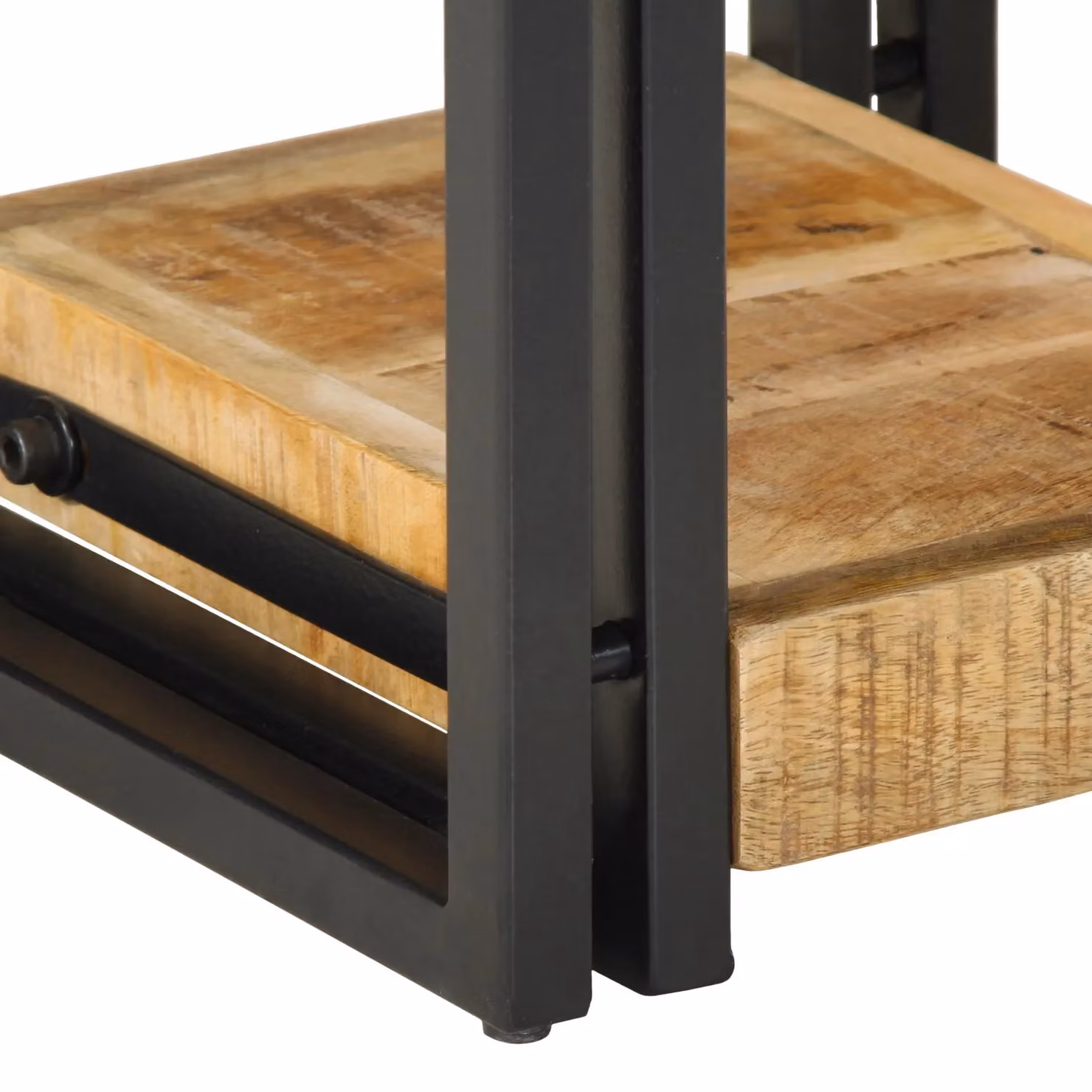 Berkfield Home Modern Nightstand in Brown Solid Mango Wood W/D/H: 40 x 40 x 40 cm – 6