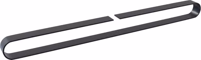 Nes Home Walmley Single Square Towel Bar Rail Holder in Matt Black