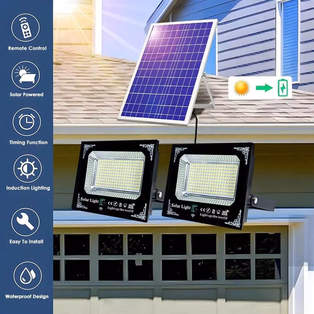 SPETLEK Solar Dual RGB Flood Light with Up and Down Lighting in Black and Multicolour – 2