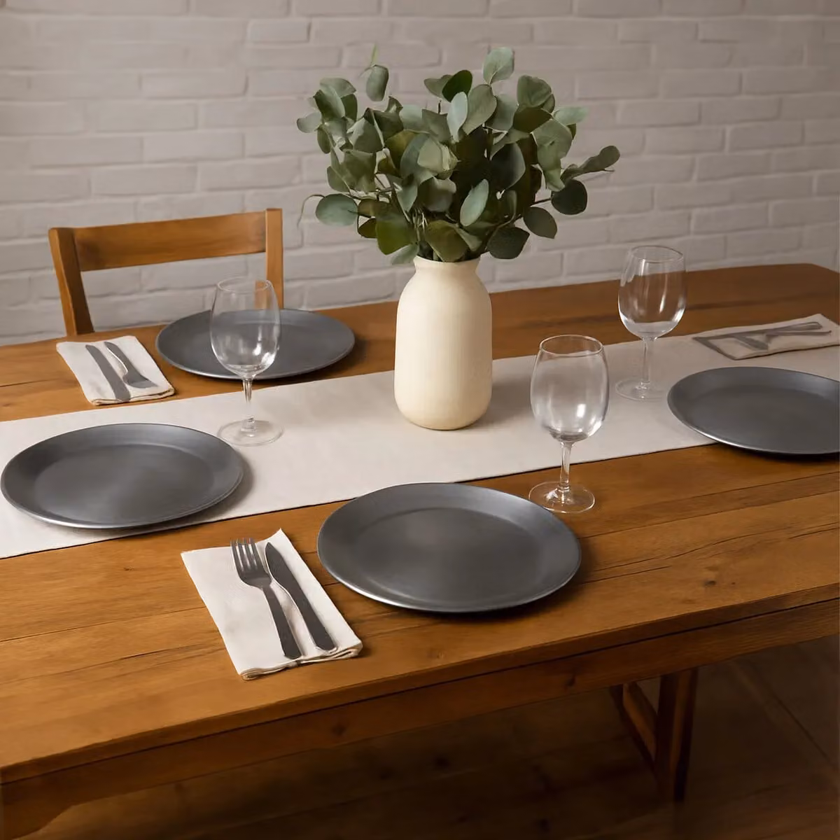 Orsina Silver Coupe Charger Plate Minimalist Dinner Plate – 3