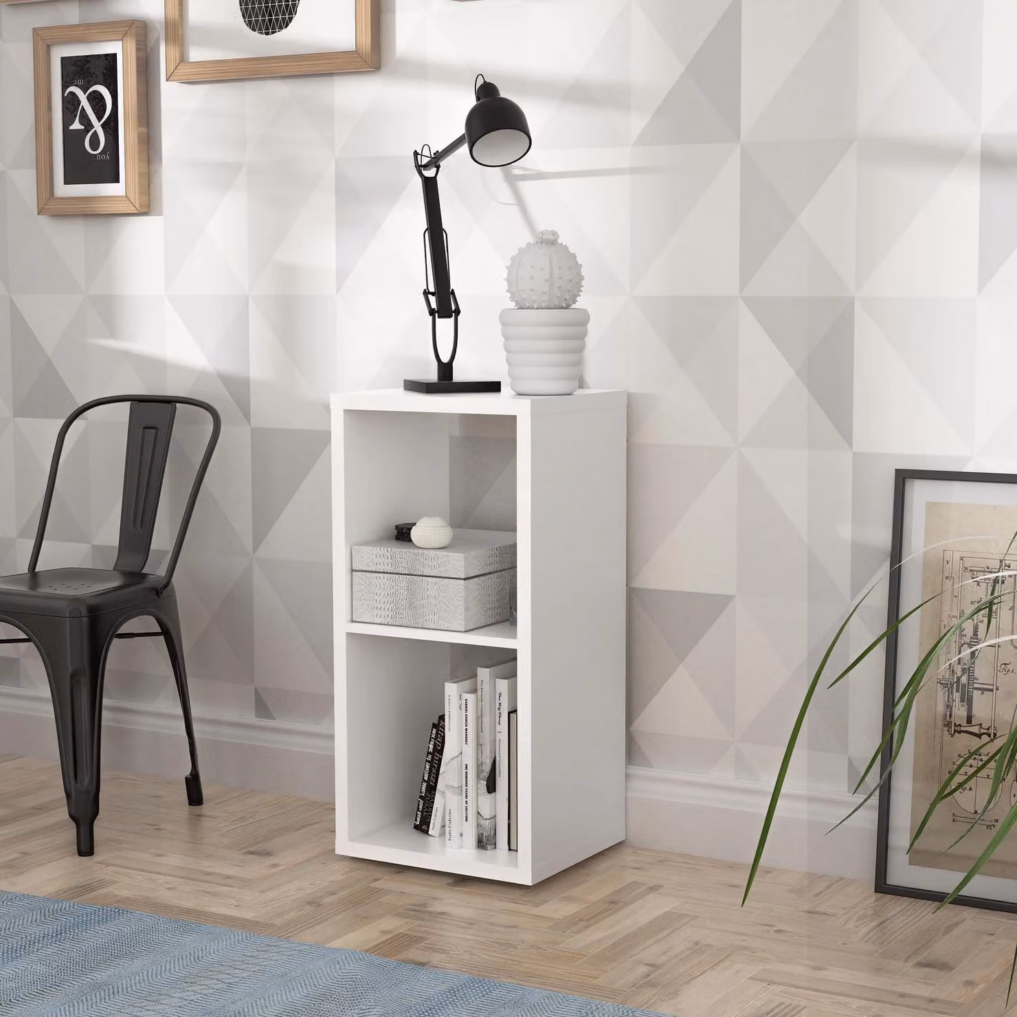 Furniture To Go Mauro Modern 1 Shelf Storage Unit in White – 2