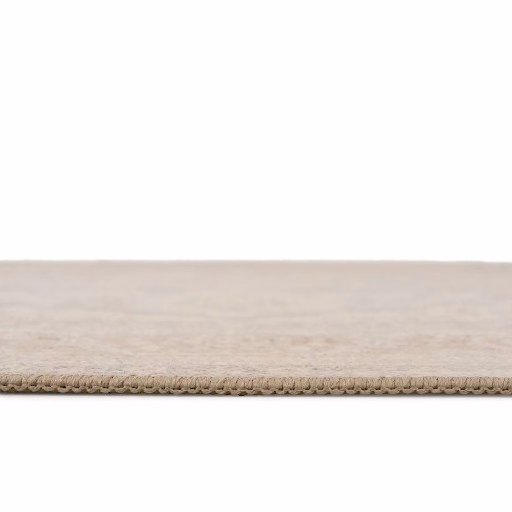 Kukoon Beige and Grey Distressed Soft Pile Area Rug, W/D/H: 80 x 150 cm – 2