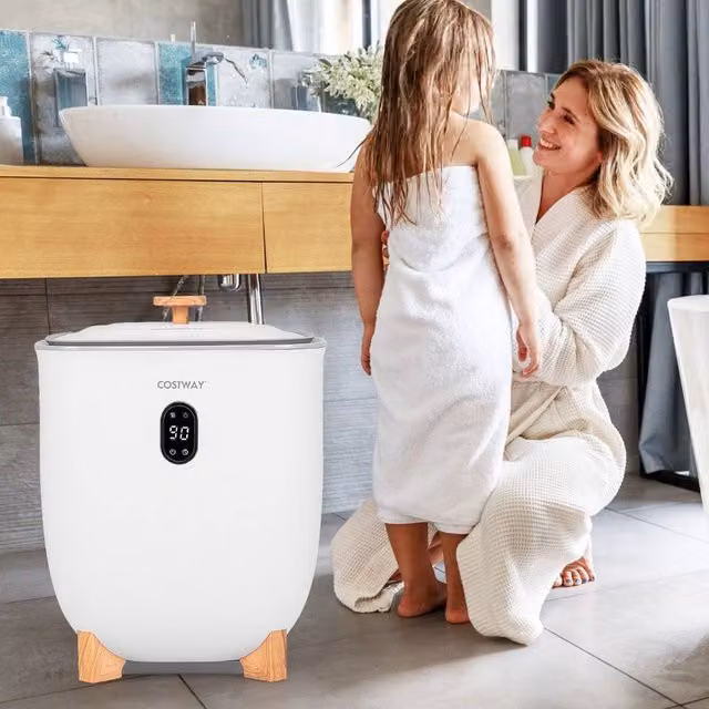 Costway Towel Warmer Bucket with Drying Mode, 20 L, White