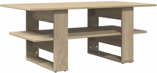 Berkfield Home Sonoma Oak Coffee Table in Light Oak, W/D/H: 102 x 55 x 42 cm – 1