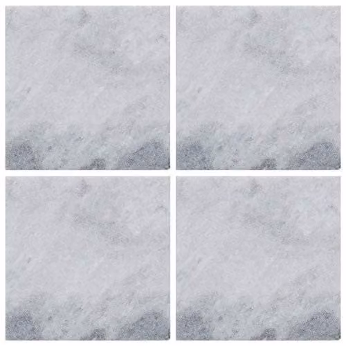 Creative Tops Naturals Marble Square Coasters, White or Grey, Diameter: 10 cm, Set of 4