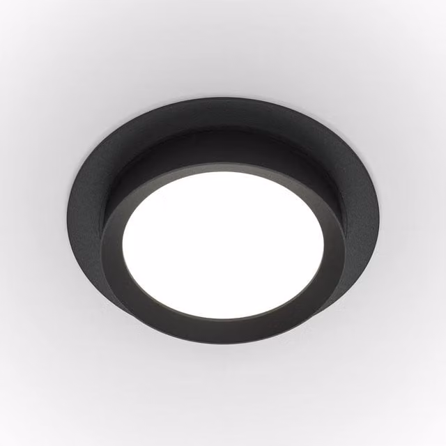 Maytoni Hoop Round Recessed Downlight Black GX53