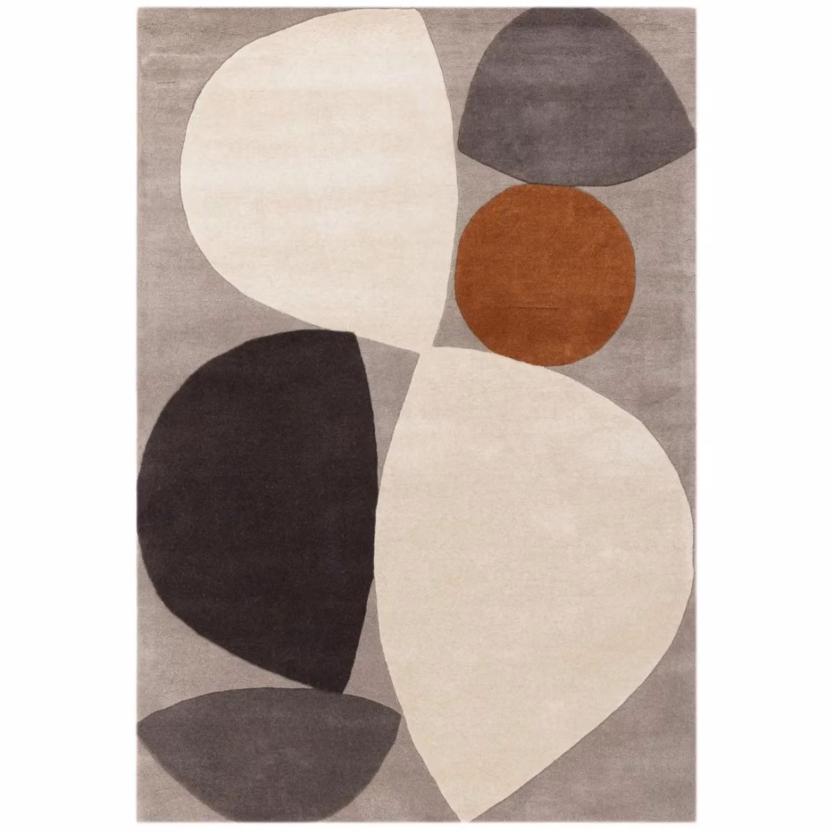 The Rug Shop UK Grey and Multicolour Modern Geometric Handmade Wool Area Rug W/D/H: 160 x 230 cm – 4