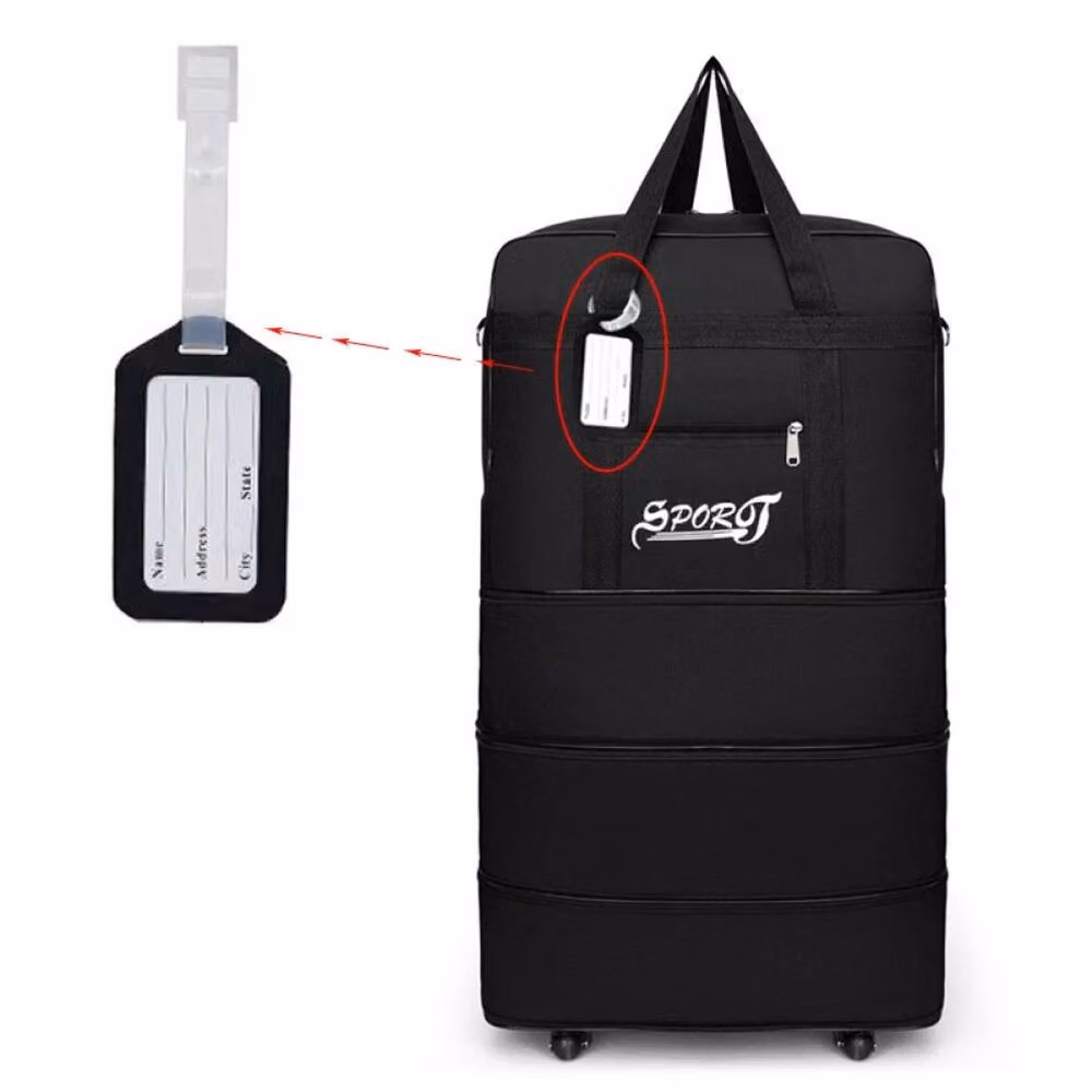 NESTLUNE Large 42 inch Suitcase Travel Luggage with 5 Wheels, Black, H 100 cm x W 15 cm x D 15 cm – 4