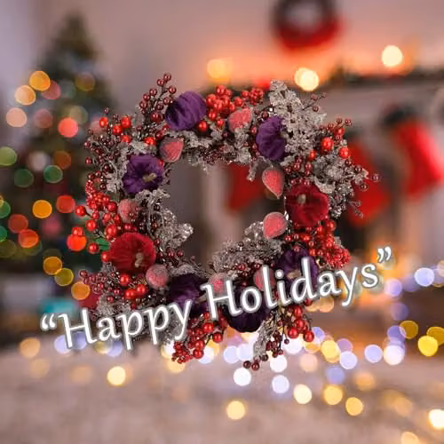 VFM e-Store Christmas Wreath Decoration in Multicolour, Red and Purple, W: 41 cm, H: 38 cm – 4