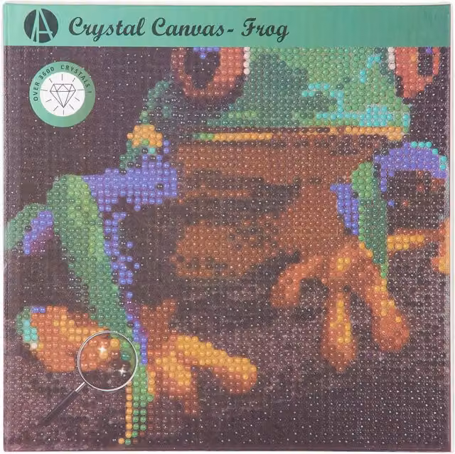 Crystal Creations Multicolour Frog Canvas Kit