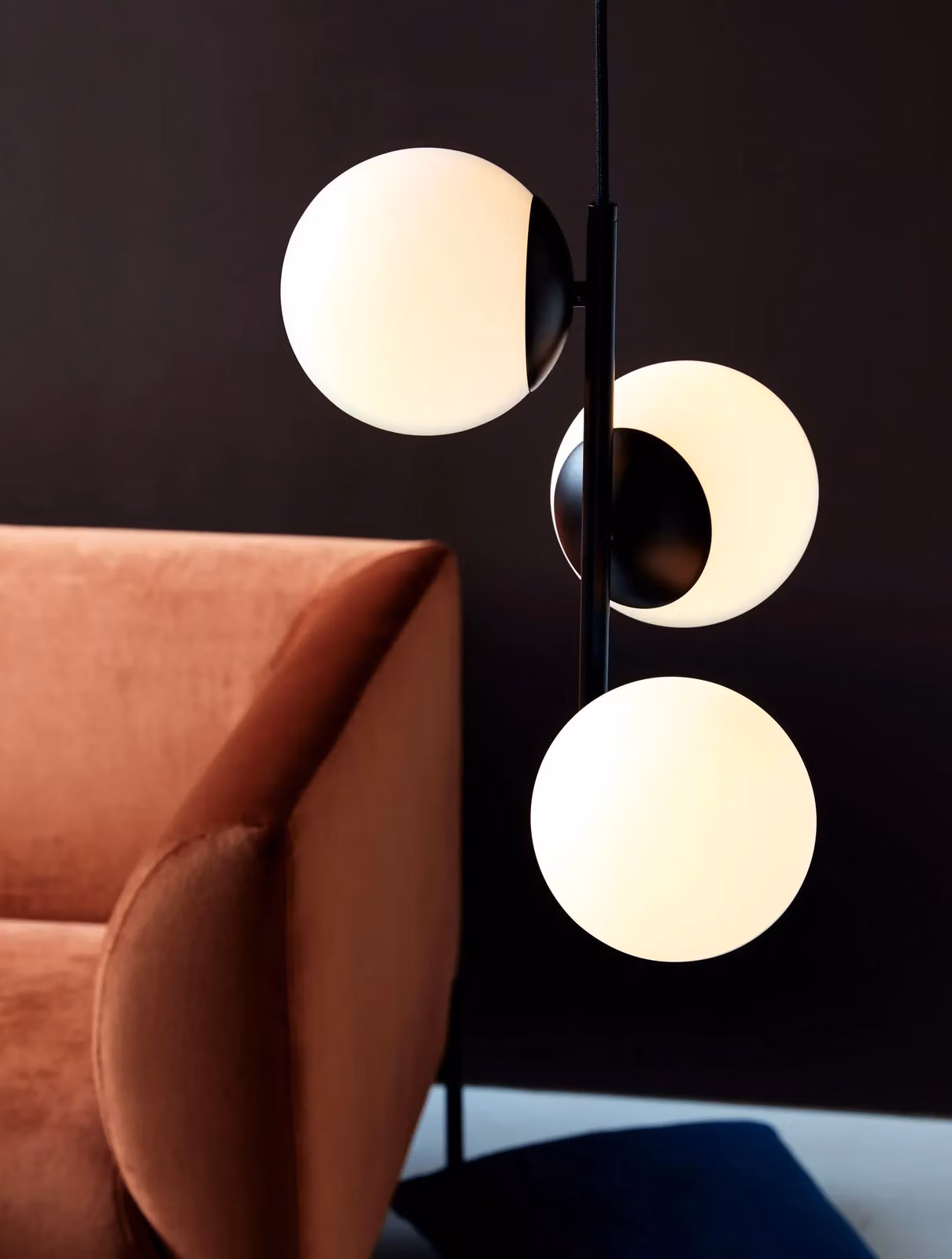 Nordlux Lilly Black Metal and Glass Dome Pendant Light for Dining Rooms, E14 – 2
