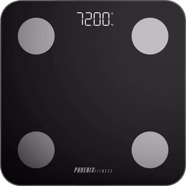 Phoenix Fitness Smart Body Fat Scale with Bluetooth in Black