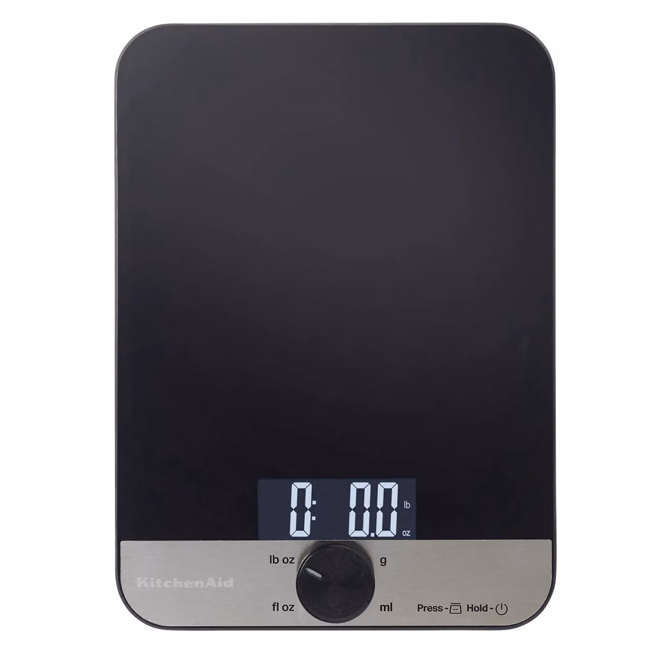 KitchenAid Digital Glass Top Kitchen Scale with Digital Display in Black, 5000g Dry / 5000ml Liquid Capacity – 3