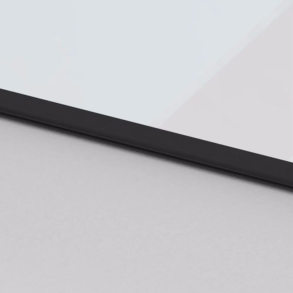 Berkfield Home Minimalist Sliding Door in Black with Transparent Tempered Glass and Aluminium, W: 90 cm, H: 205 cm – 3