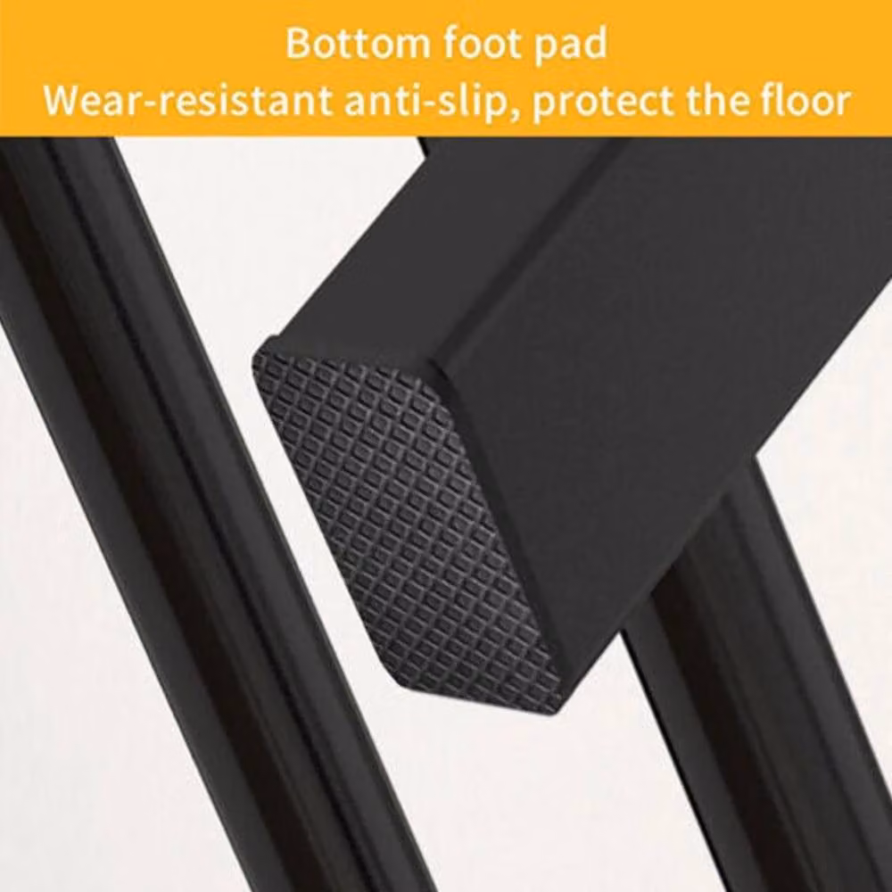 FLAVORA Heavy Duty Metal Clothes Rail Rack in Black, Width: 50 cm – 3