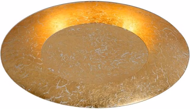 Lucide FOSKAL Modern LED Flush Ceiling Light, Yellow Metal