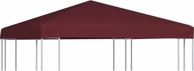 Berkfield Home PVC-Coated Gazebo Top Cover, Red, W x D: 3 x 3 m – 1