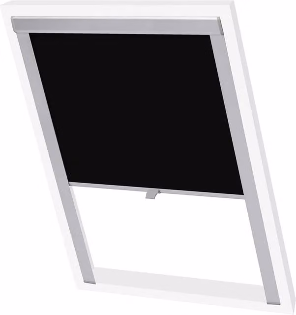 Berkfield Home Blackout Roller Blinds in Black, Thermal Insulating Polyester