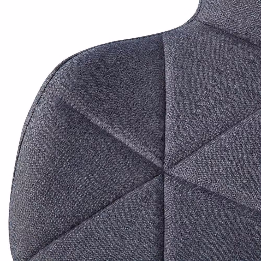 PAWNORA Set of 2 Modern Grey Fabric Dining Room Chairs with Beech Wood Legs – 4