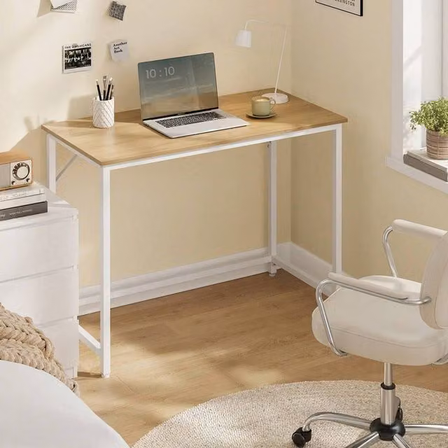 VASAGLE Modern Yellow Computer Desk and Writing Table