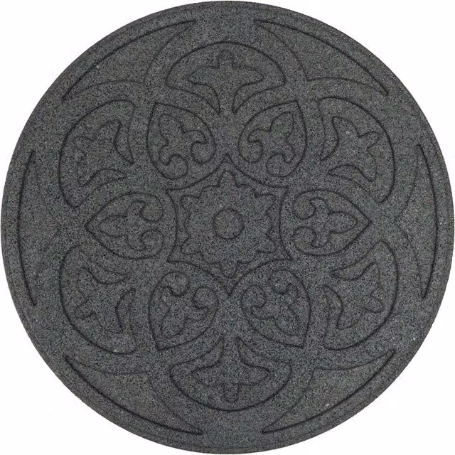 Nicoman Eco Friendly Garden Scroll Stepping Stones, Grey, Rubber