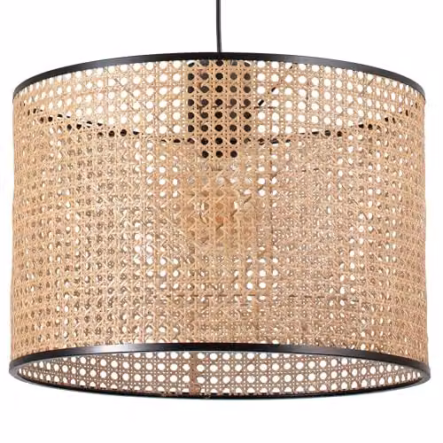 Netlighting Mambo Black Rattan Cylindrical Pendant Lamp Ø45 cm – 2