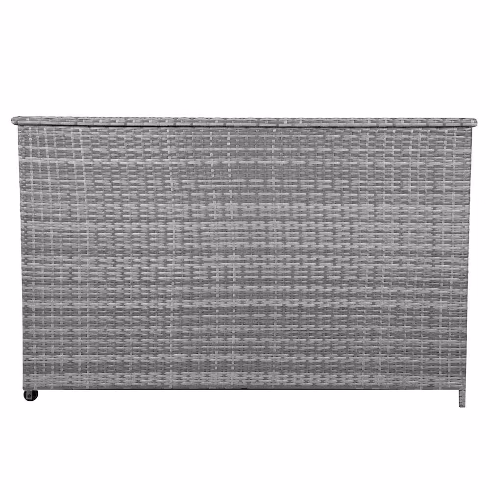 Monstershop Rattan Cushion Storage Box with Castors, Grey – 3