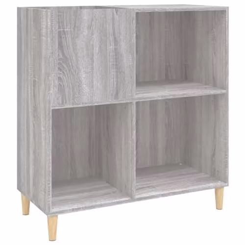 vidaXL Modern Record Cabinet and Sideboard in Grey Sonoma Engineered Wood, W/D/H: 89.0 x 38.0 x 84.5 cm