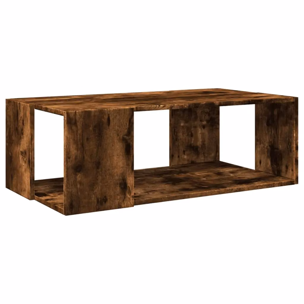 Berkfield Home Smoked Oak Coffee Table, Brown, W: 89.5 cm, D: 48 cm, H: 30 cm – 2
