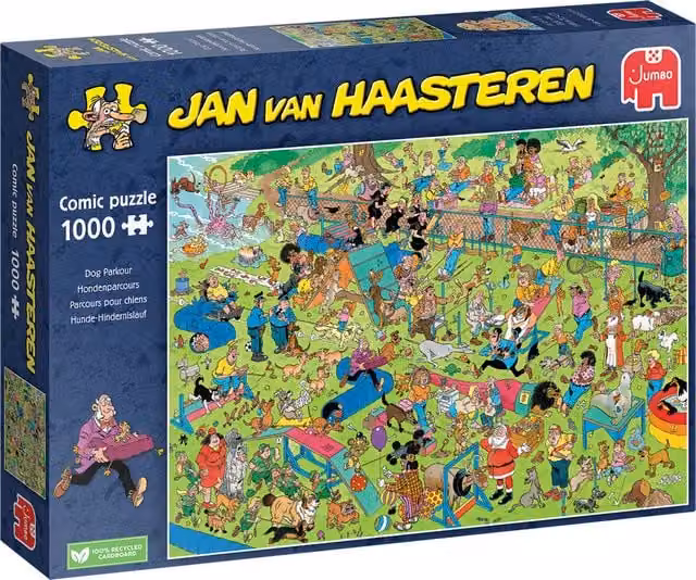 Ravensburger Jan Van Haasteren Dog Parkour 1000 Piece Jigsaw Puzzle, Multicolour