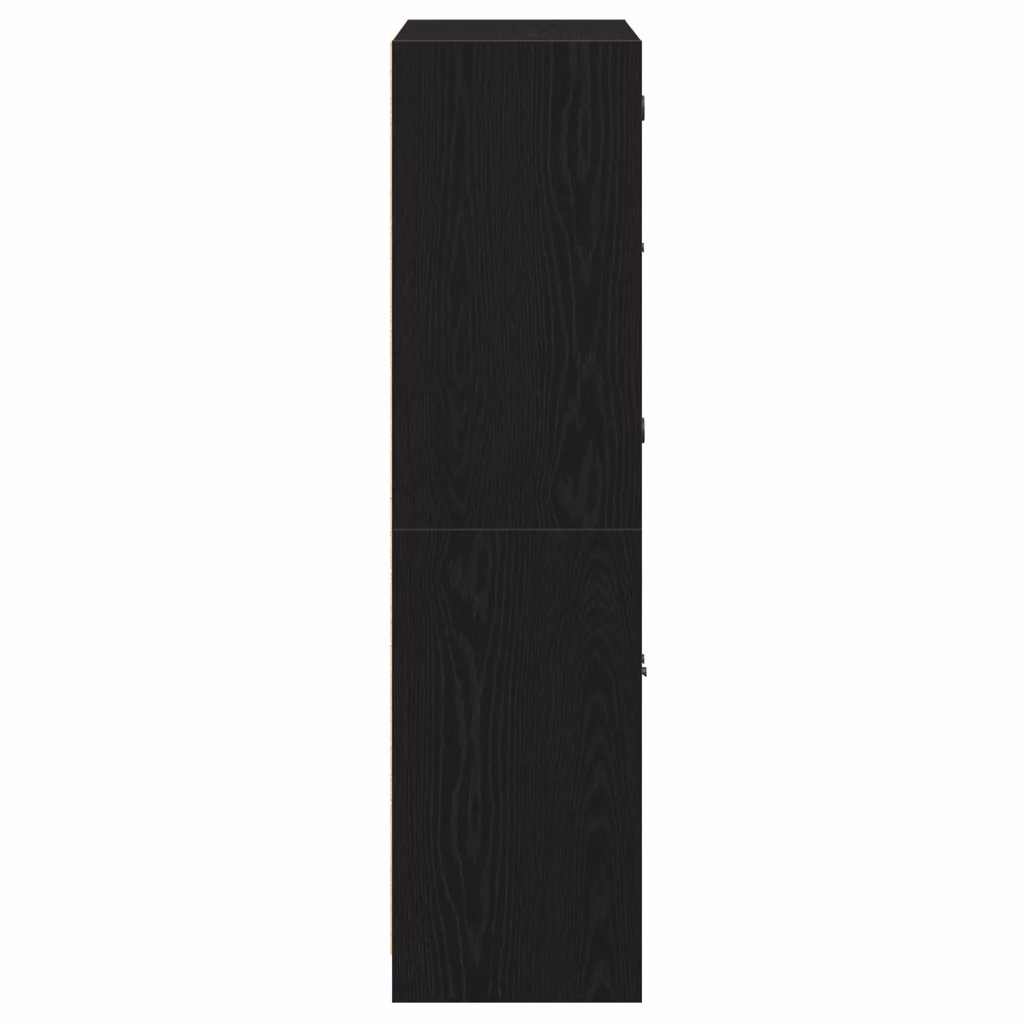 Berkfield Home Modern Highboard with Glass Doors in Black Oak, W: 68 cm, D: 37 cm, H: 142 cm – 3