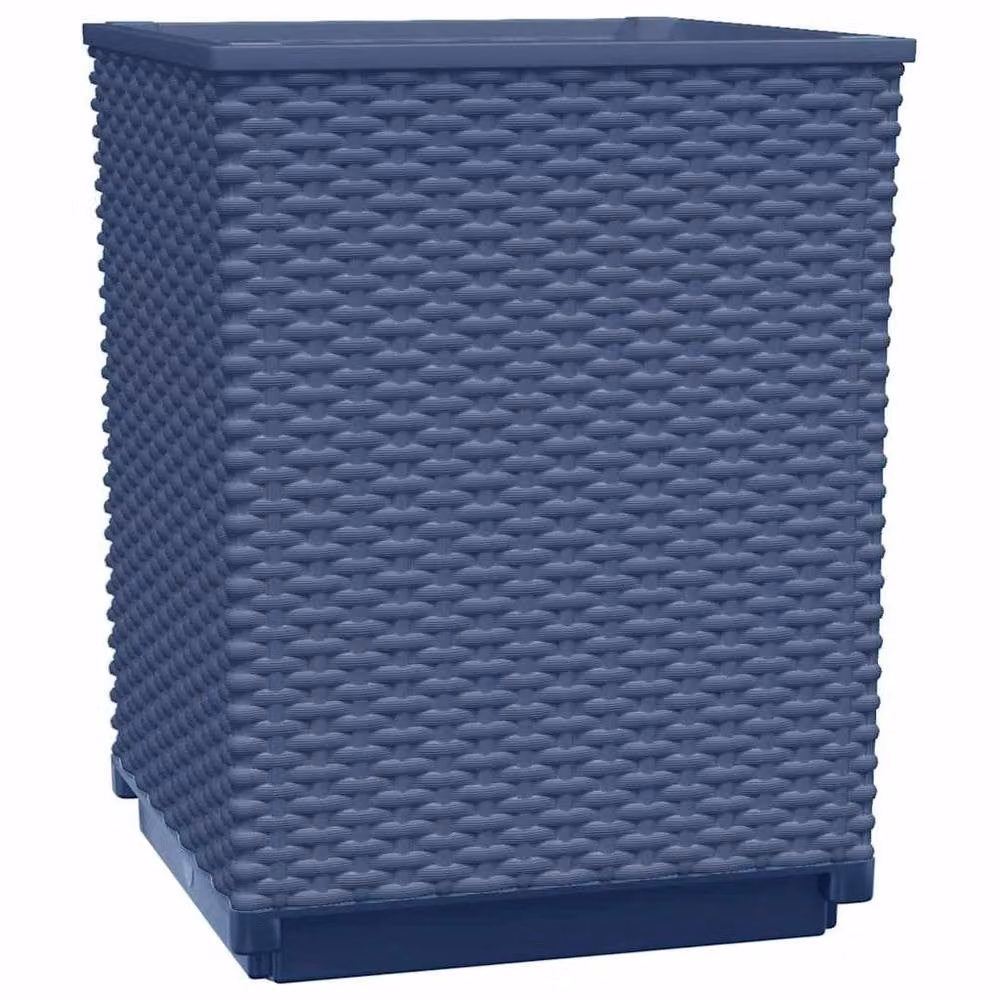 Berkfield Home Set of 2 Polypropylene Planter Tubs in Dark Grey and Dark Navy, W/D/H: 30 x 30 x 37 cm – 4