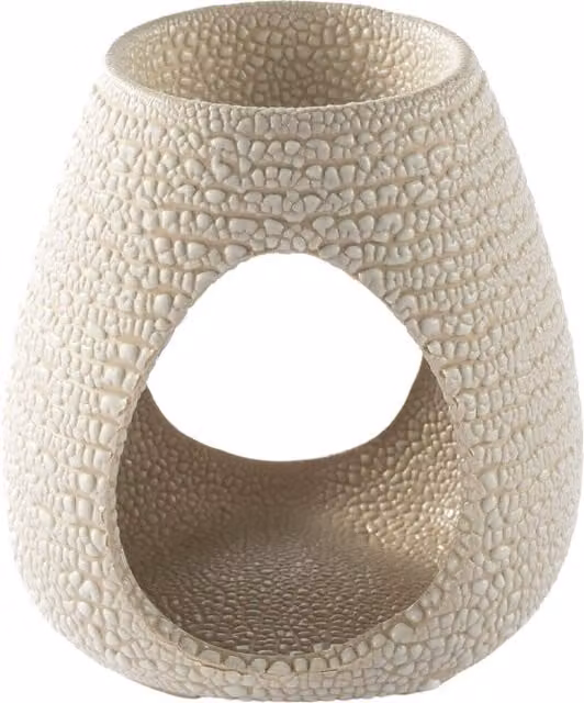 Myga White Ceramic Beehive Aroma Oil and Wax Burner, Diameter: 9.5 cm
