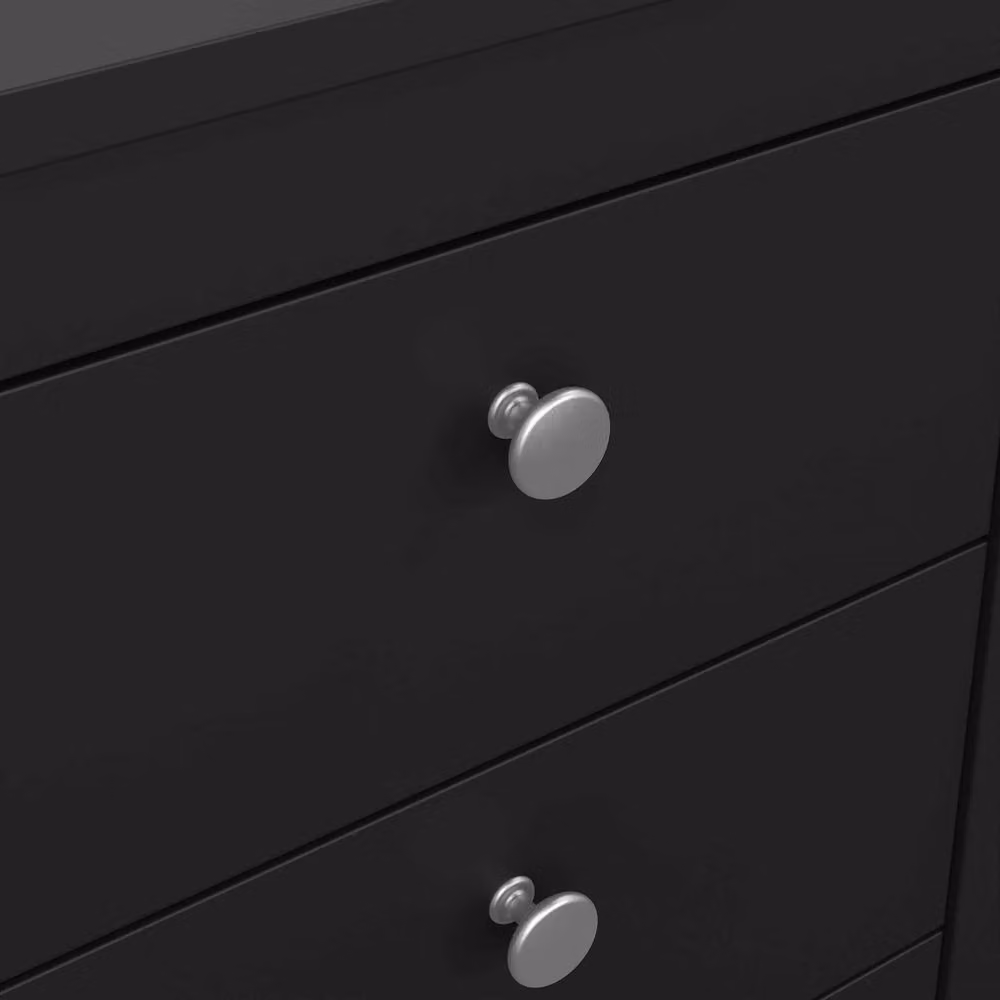 Wyld Haus Gossmere Matt Black 3-Drawer Bedside Table – 4
