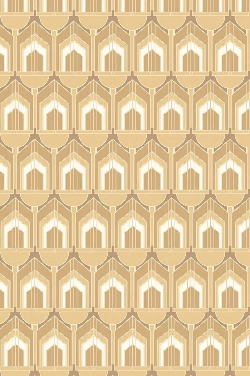 Hoopla Walls Deco Arch Matt Wallpaper in Gold – 2