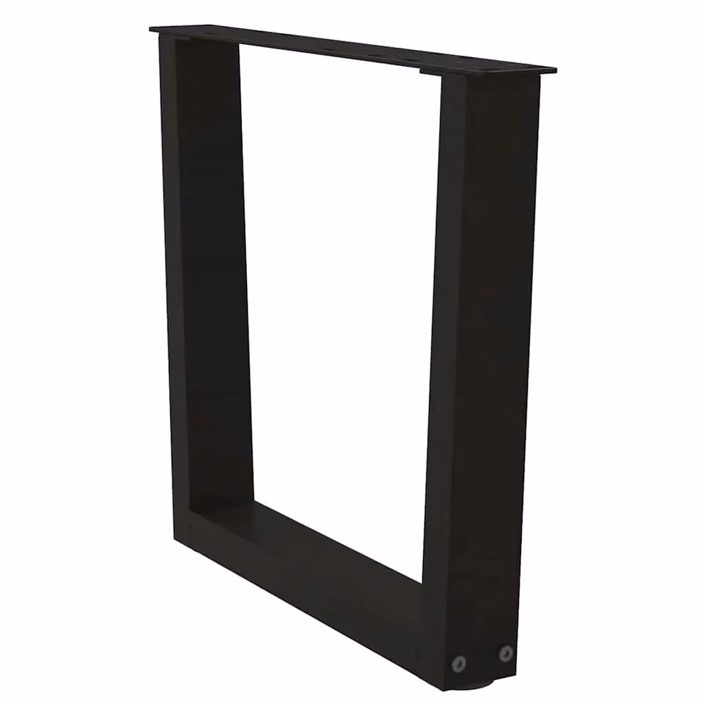 Berkfield Home V-Shape Dining Table Legs, 2 Piece Set, Black Steel, H: 50 cm, W: 42 cm – 3