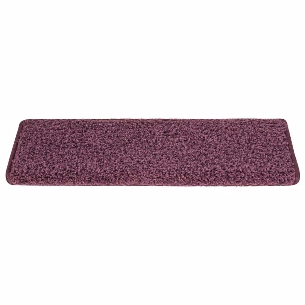 Berkfield Home Self-Adhesive Carpet Stair Treads, 15 Pieces, Dark Purple, W: 65 cm, D: 21 cm, H: 4 cm – 3